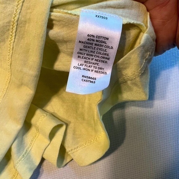 Abound Womens Cropped Tank Top Peplum Waist Raw HemYellow Size‎ XL - Picture 3 of 10